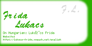 frida lukacs business card